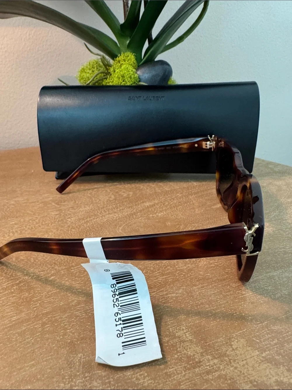 NWT Women’s Saint Laurent Havana Tortoise Sunglasses